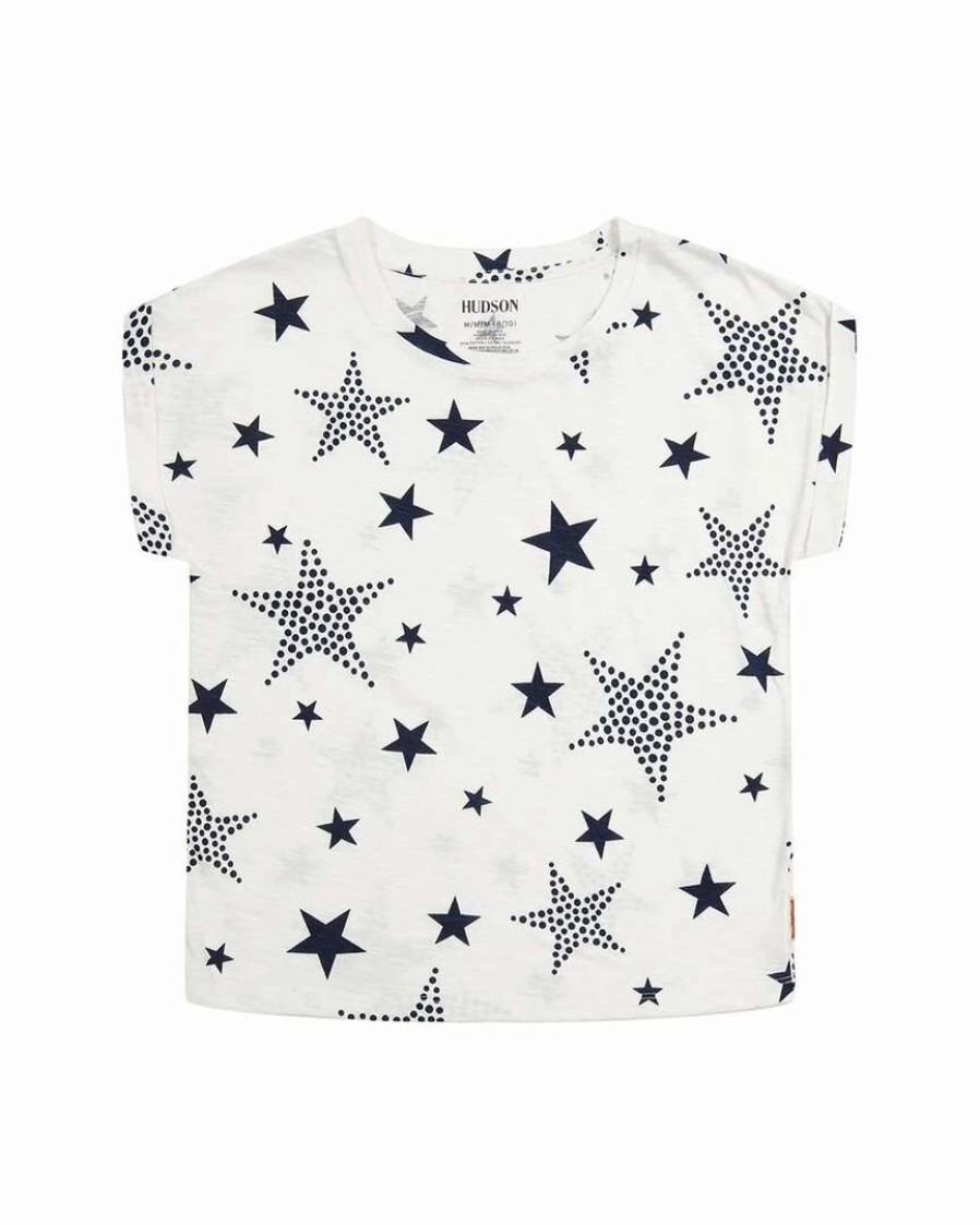 Tops * | Hudson Jeans Star T-Shirt Kids Tops