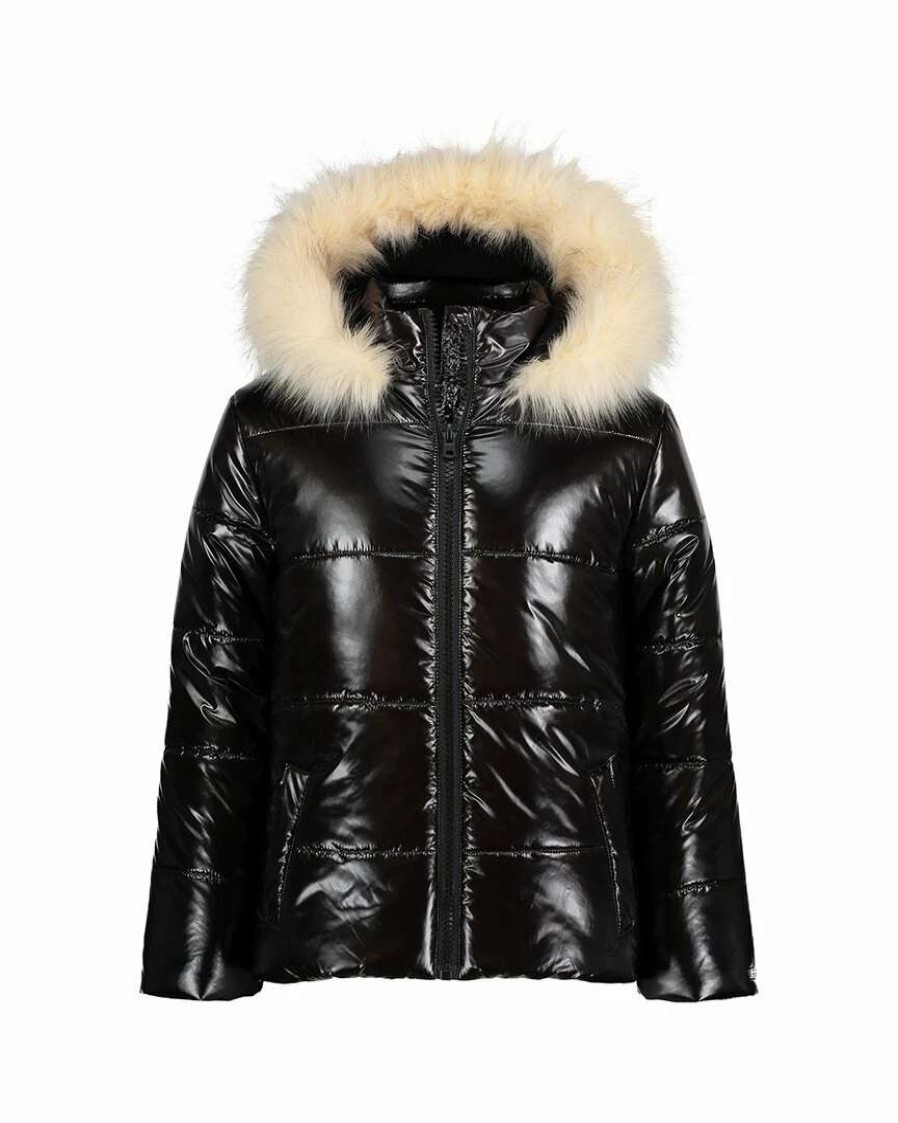 Outerwear * | Hudson Jeans High Gloss Puffer Jacket Kids Outerwear