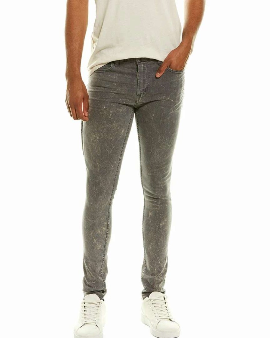 Jeans * | Hudson Jeans Zack Coated Ash Side Zip Skinny Jean Men