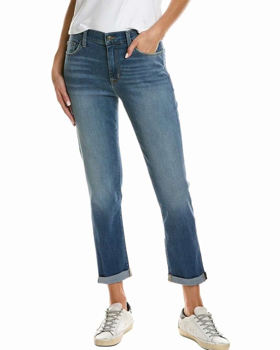 Jeans * | Hudson Jeans Natalie Keeler Mid-Rise Slim Boyfriend Crop Jean Women