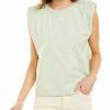 Tops * | Hudson Jeans Shoulder Pad T-Shirt Women Tops