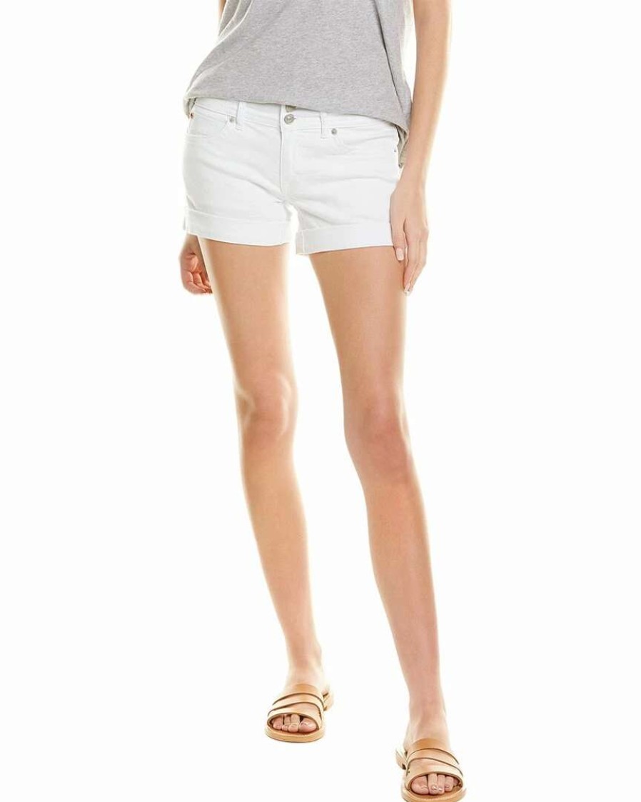 Shorts * | Hudson Jeans Ruby Mid-Thigh White Short Women Shorts