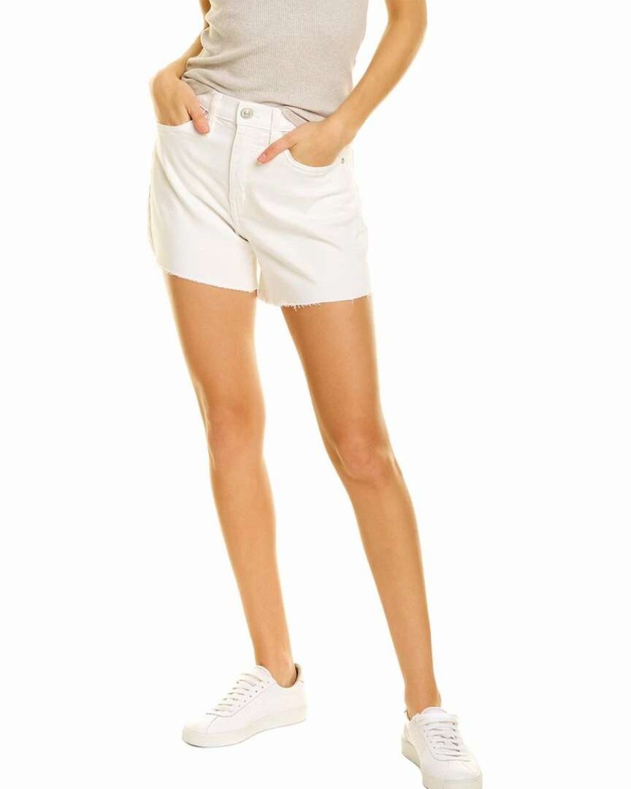 Shorts * | Hudson Jeans Devon Spring White High-Rise Biker Short Women Shorts