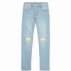 Pants & Leggings * | Hudson Jeans Destructed Straight Leg Jean Kids Pants & Leggings