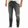 Jeans * | Hudson Jeans Zack Stained Grey Skinny Jean Men