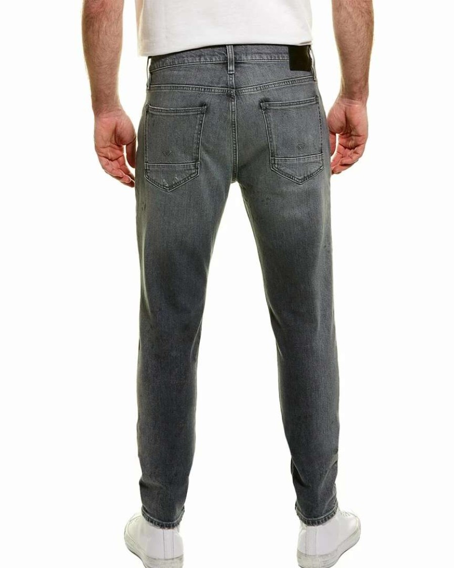 Jeans * | Hudson Jeans Zack Stained Grey Skinny Jean Men