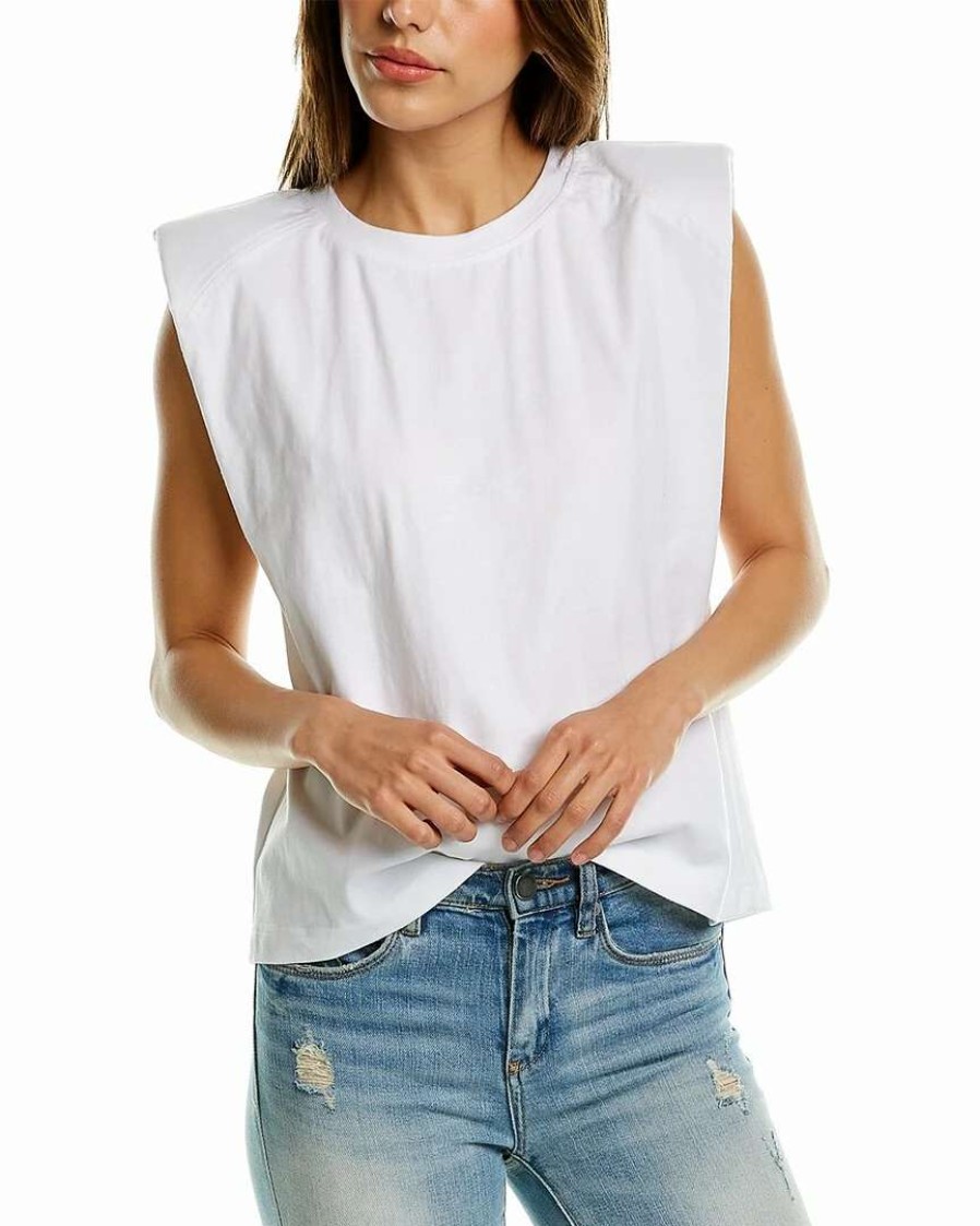 Tops * | Hudson Jeans Shoulder Pad T-Shirt Women Tops