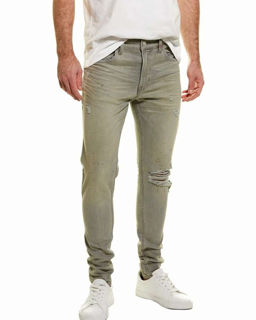 Jeans * | Hudson Jeans Zack Stained Khaki Skinny Jean Men