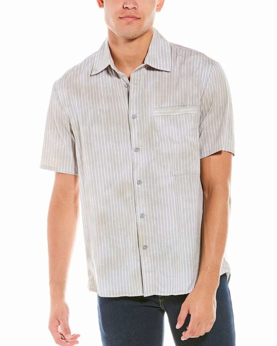 Casual Button Downs * | Hudson Jeans Striped Woven Shirt Men Casual Button Downs