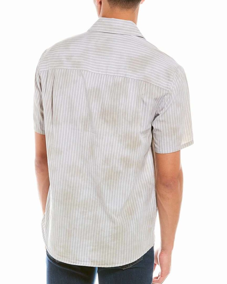 Casual Button Downs * | Hudson Jeans Striped Woven Shirt Men Casual Button Downs