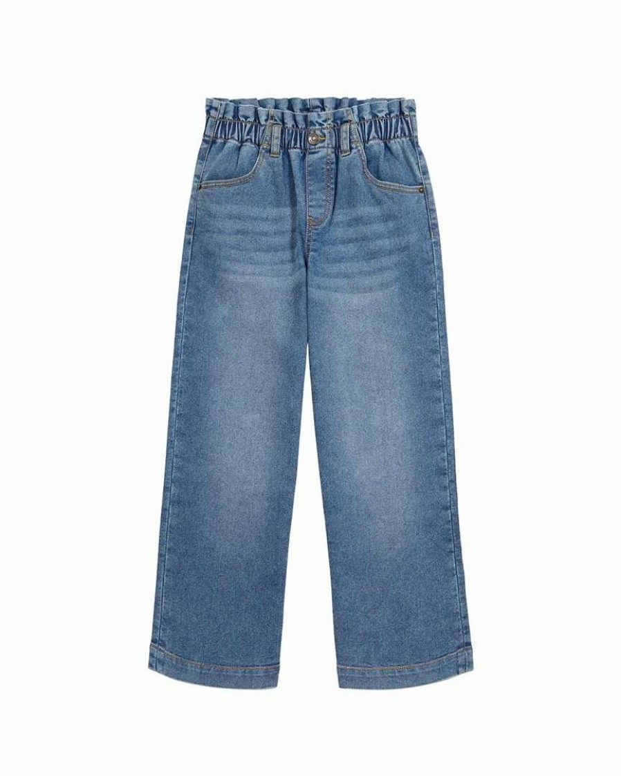 Pants & Leggings * | Hudson Jeans Wide Leg Pull-On Jean Kids Pants & Leggings