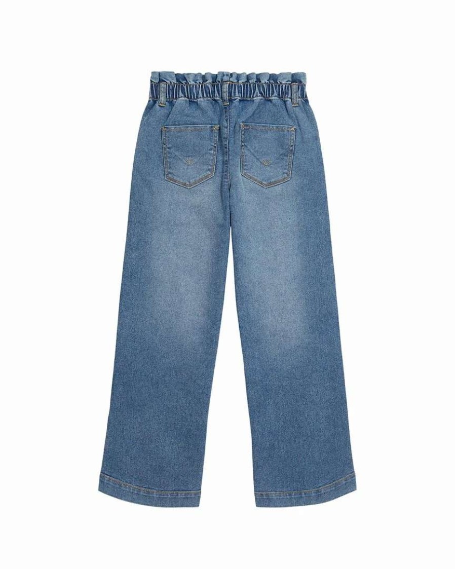 Pants & Leggings * | Hudson Jeans Wide Leg Pull-On Jean Kids Pants & Leggings