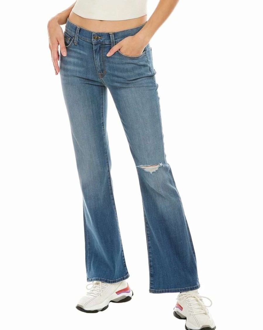 Jeans * | Hudson Jeans Natalie Stormy Waves Mid-Rise Bootcut Jean Women