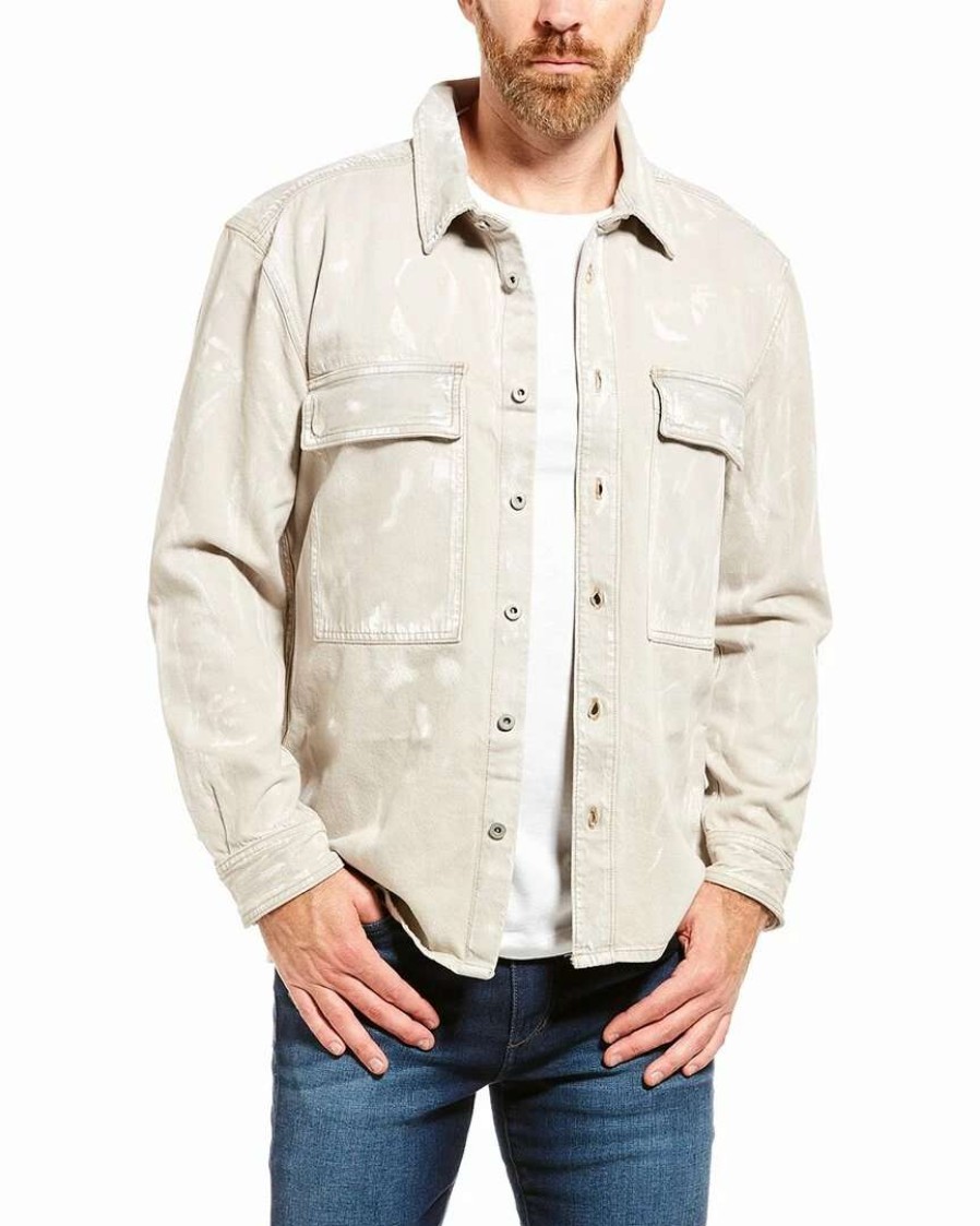 Casual Button Downs * | Hudson Jeans Denim Shacket Men Casual Button Downs