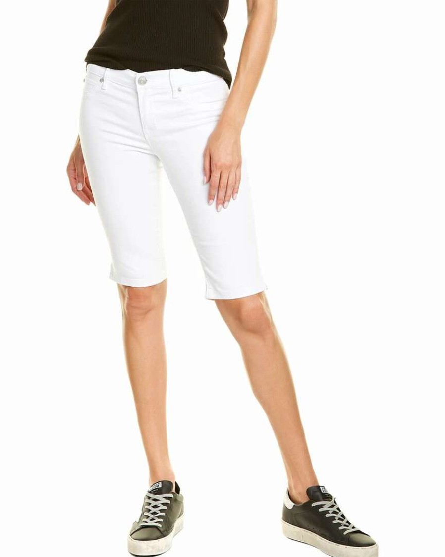 Shorts * | Hudson Jeans Viceroy White Bermuda Short Women Shorts